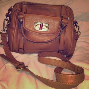 Tan Faux Leather Crossbody